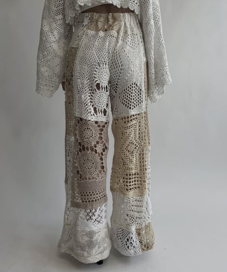 【RE;CIRCLE】 RE Crochet Patchwork Pants / 220728-023