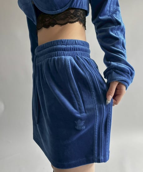 【USED】 adidas×JEREMY SCOTT velour track mini skirt/ 250913-022