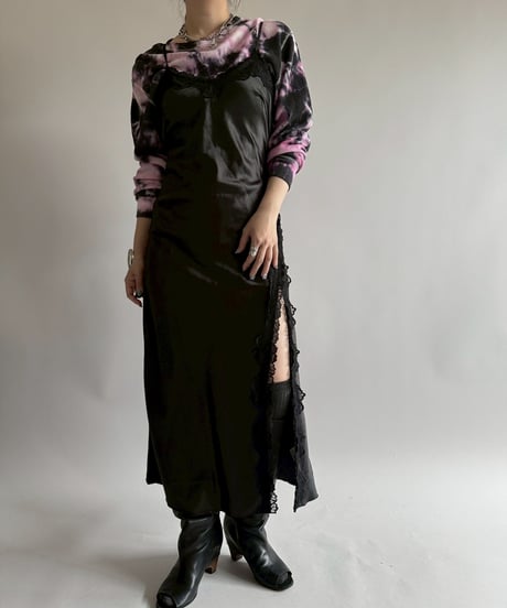 【USED】 Lace Pattern Camisole Long One-Piece   /250412-032