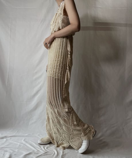 【RE;CIRCLE】  RE Crochet Lace N/S One-piece/20210819-042