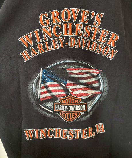 【USED】 Made In USA HARLEY-DAVIDSON Cut Off N/S Tee / 260418-029