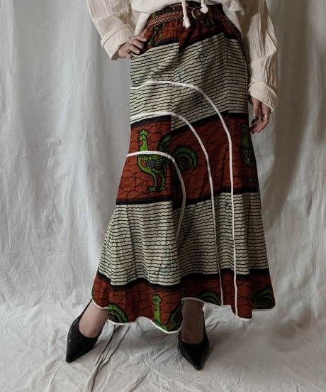【USED】 African Batik Skirt②/210428-009