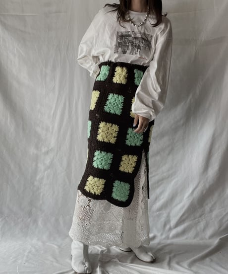 【RE;CIRCLE】 RE Granny × Crochet Long Skirt①/211014-020