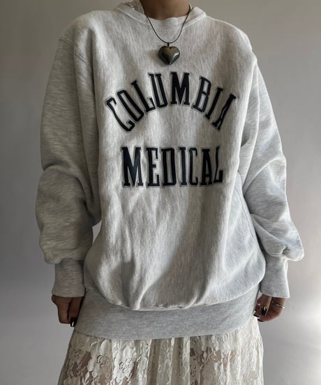 【USED】  Made in USA 90's MVP Reverse Type COLUMBIA MEDICAL Sweat Top /241019-016