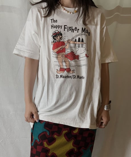 【USED】S/S T-shirt Fisher Man /210604-044