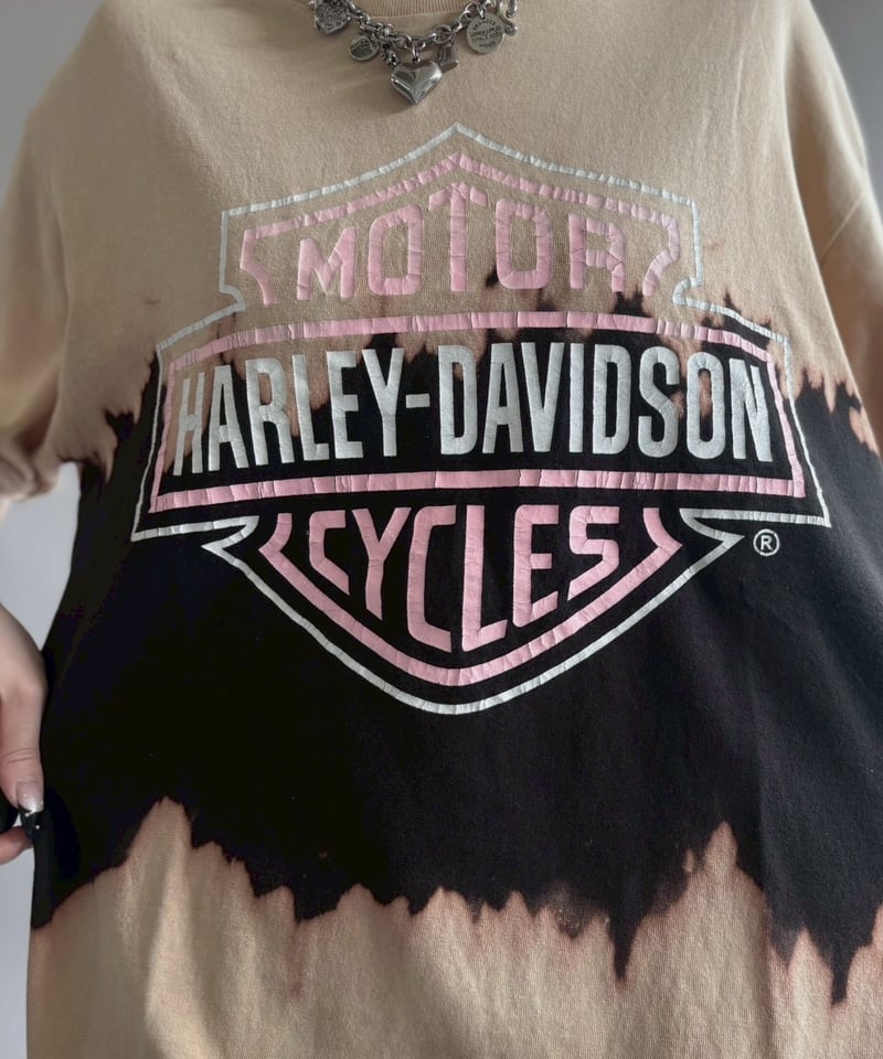 USED】 HARLEY-DAVIDSON Tie-Dye Damage Tee / 260