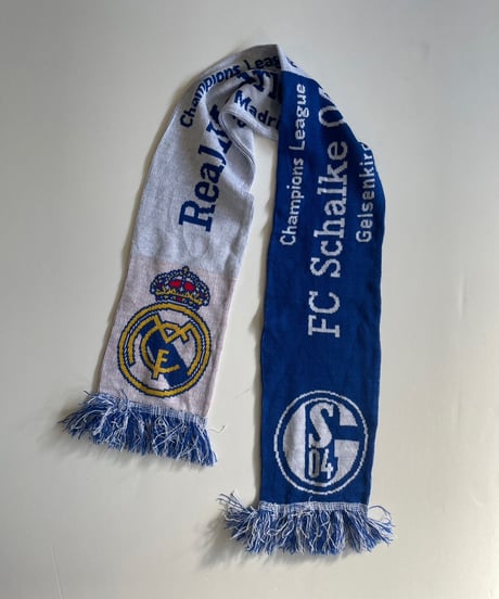 【USED】 Double Face Knit Soccer Muffler Blue × White / 230206-017