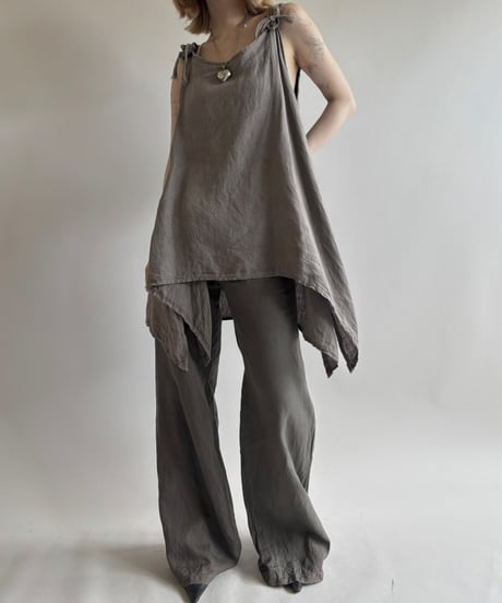 【USED】 MADE IN ITALY 100% LINEN N/S One-Piece / 250816-013