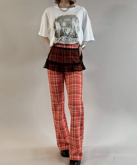 【USED】 I AM GIA Check Patterned Flare Pants / 250621-004