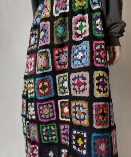 【RE;CIRCLE】 RE Granny Knit Long Skirt②/210917-004