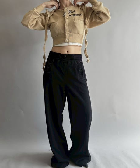 【RE;CIRCLE】 RE Hooded Acrylic Short Cardigan / 251016-008