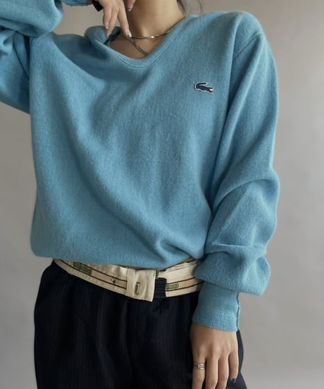 【USED】 IZOD Lacoste Acrylic Pullover Light Blue / 230204-004