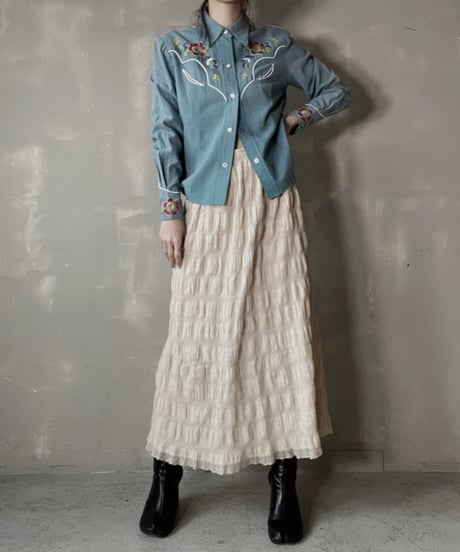 【USED】  Cotton Long Skirt/220220-015