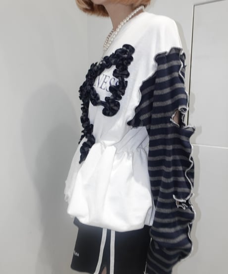 【RE;CIRCLE】 RE Mellow L/S Ribbon Top  / 250529-013