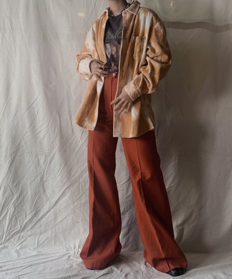 【RE;CIRCLE】Tie Dye Dyeing Corduroy shirt② /210226-006