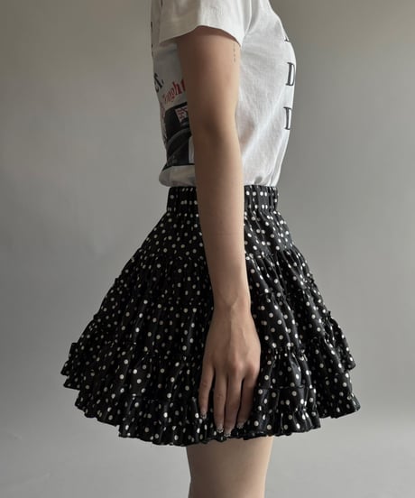 【USED】 Pplkadot volume frill tiered mini skirt / 250913-006