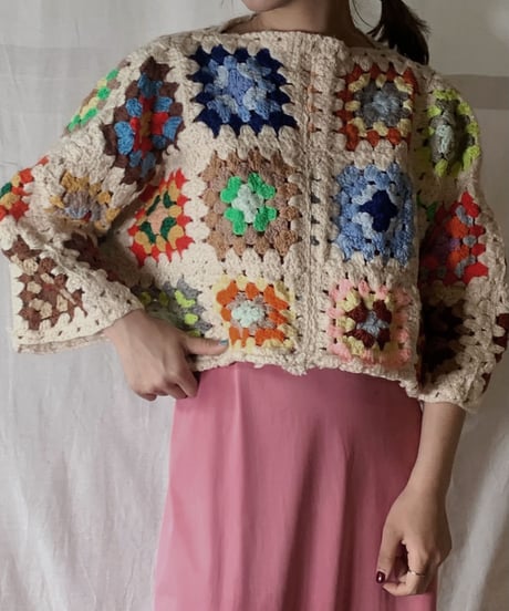 【RE;CIRCLE】 Short Sleeve Granny Knit Top② /210404-002