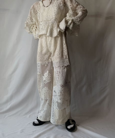 【RE;CIRCLE】 RE Lace L/S Top/210801-065