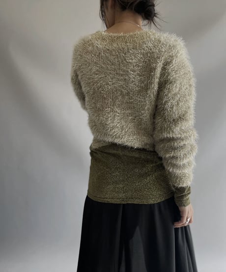 【USED】 Bebe Lame Knit Top/ 231028-023