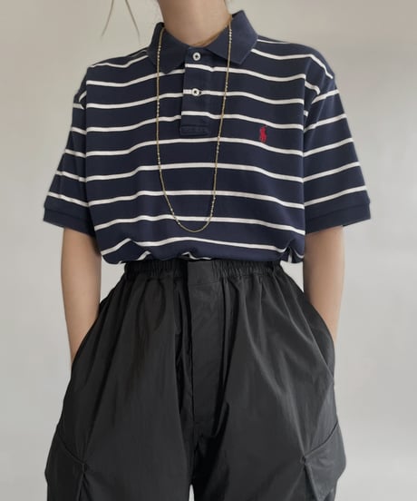【USED】  Polo Ralph Lauren Striped Polo Shirt / 220730-009