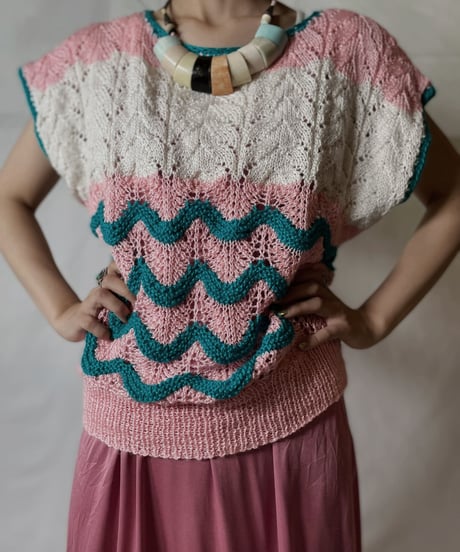 【USED】  Crochet S/S Top②/20210819-020