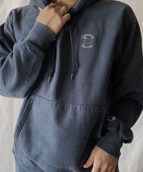 【USED】   Champion Reverse Weave Hoodie CONNECTICUT GOLF CLUB/211007-051