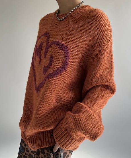 【USED】 HEAVEN Patterned Alpaca Knit Top /250104-026