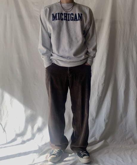 【USED】 90's Mexico Champion Reverse Weave Sweat MICHIGAN / 210127-040