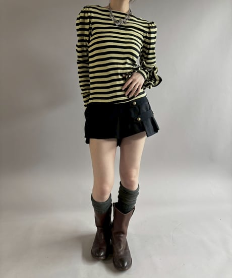 【RE;CIRCLE】 RE Border Top/ 260402-003