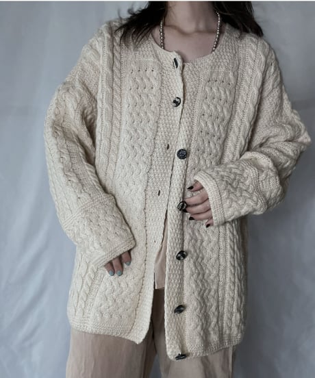 【USED】　Cable Knit Cardigan②/ 220120-048