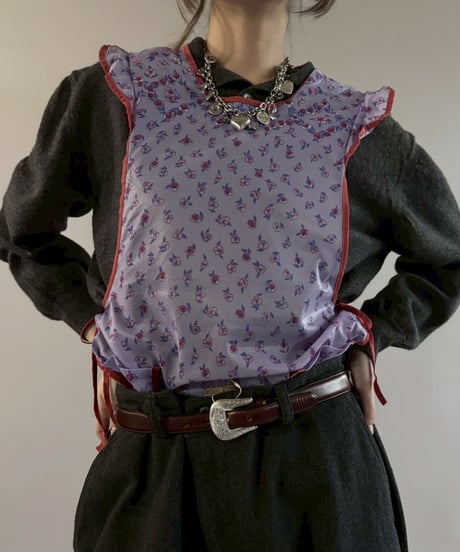 【USED】 Flower Pattern Euro Apron / 260321-021