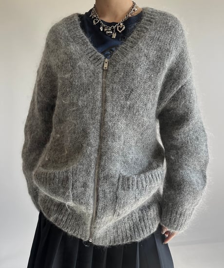 【USED】 Cos Zip Up Mohair Knit Cardigan /250201-007