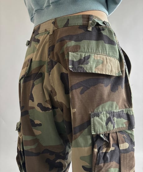 【USED】 Military Camouflage Cut Off Paint Pants /250925-010