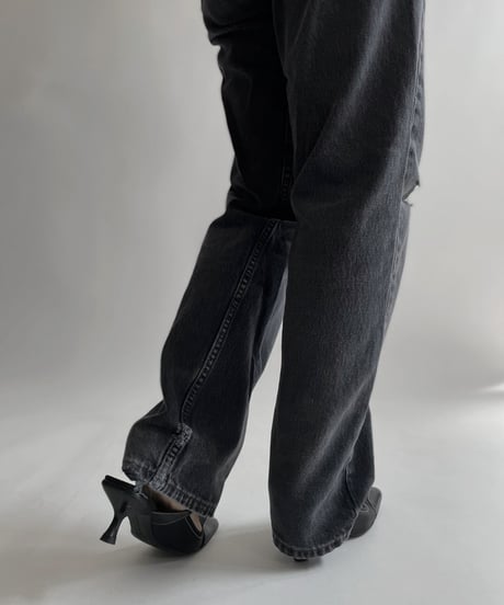 【USED】  Made in USA Levi's Denim Pants 501 Black/ 220416-023