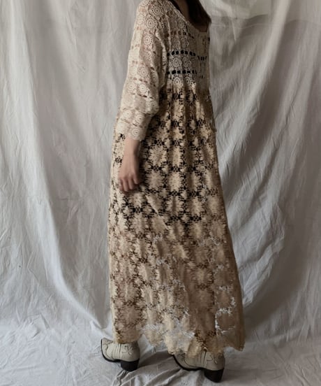【RE;CIRCLE】 RE Crochet Lace Dress③/210421-003