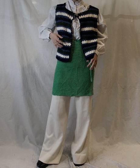 【USED】Crochet Knit Vest/210217-061