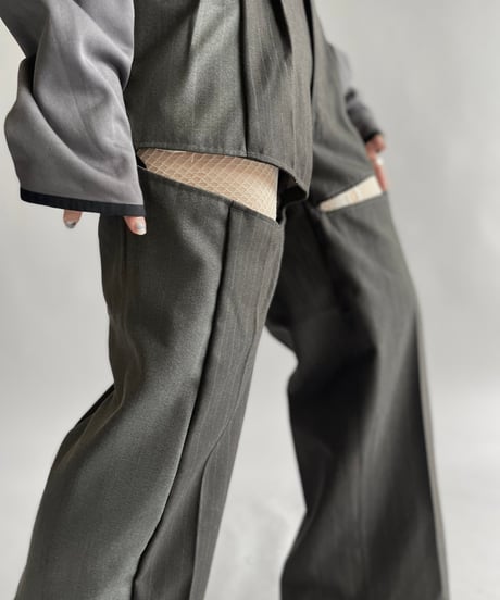 【RE;CIRCLE】 Re Suit Slit Pants/ 241003-019