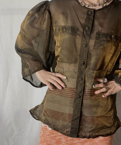 【USED】 See-through L/S Cardigan/210708-026