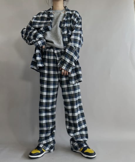 【USED】 Joseph Lyman Checked Shirt + Pants Co-ord Set / 221224-008