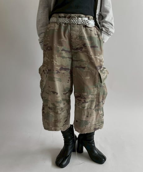 【USED】 Military Camouflage Cut Off Pants /250426-005
