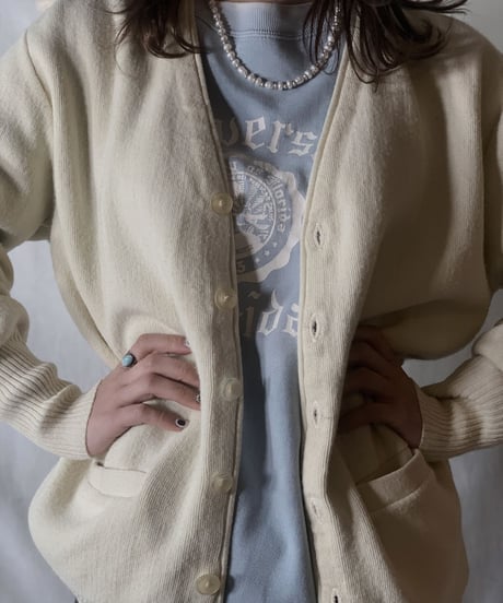 【USED】 Acrylic Knit Cardigan⑦ /210303-015