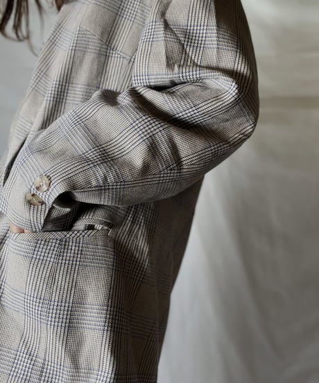 【USED】  Plaid Tailored Jacket/211014-047