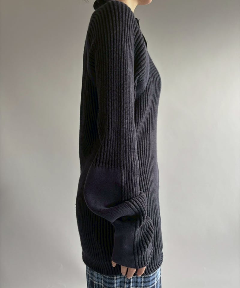 USED】 ARMANI EXCHANGE Half Zip Rib Knit Top /