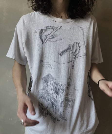 【USED】 Made in USA  M.C.Escher Art T-shirt  /230731-007