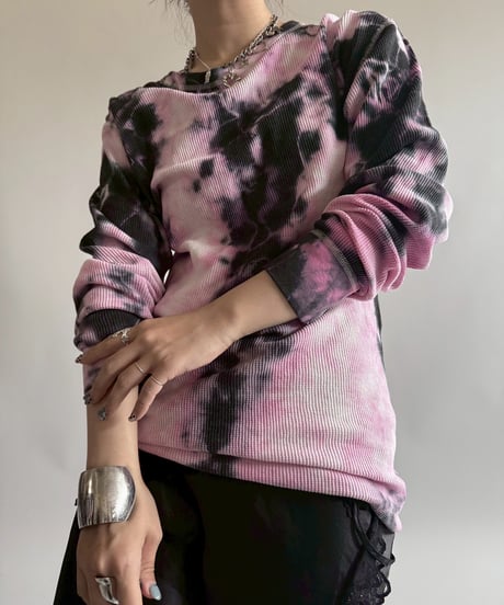 【USED】 Overdye Hanes Waffle L/S Top /250412-033