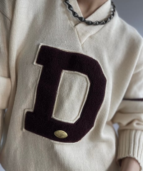 【USED】 Vintage Lettered Knit Top/241130-014
