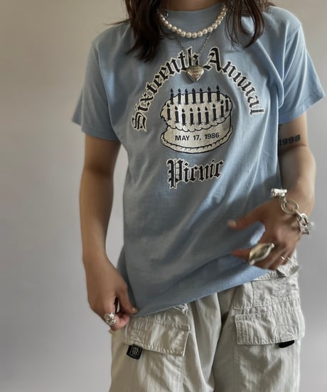 【USED】 Made in USA Screen Stars 80's T-Shirt  /240608-028