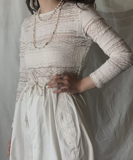 【USED】 Lace Long Sleeve Top/210421-028