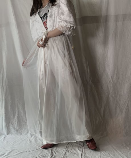 【USED】 Flower Patterned S/S Gown/210630-023