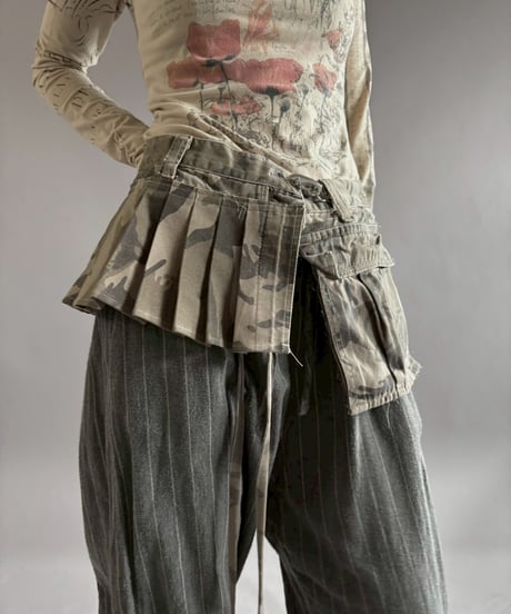 【RE;CIRCLE】 RE  Military Camouflage Wrap Skirt / 260226-005
